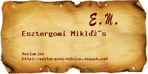 Esztergomi Miklós névjegykártya