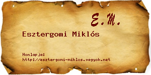 Esztergomi Miklós névjegykártya